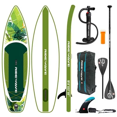Ridewave Stand-up Paddleboard li jintefħu (SUP) - Ħfief, Durabbli, u Portabbli għall-Avventuri kollha tal-Ilma